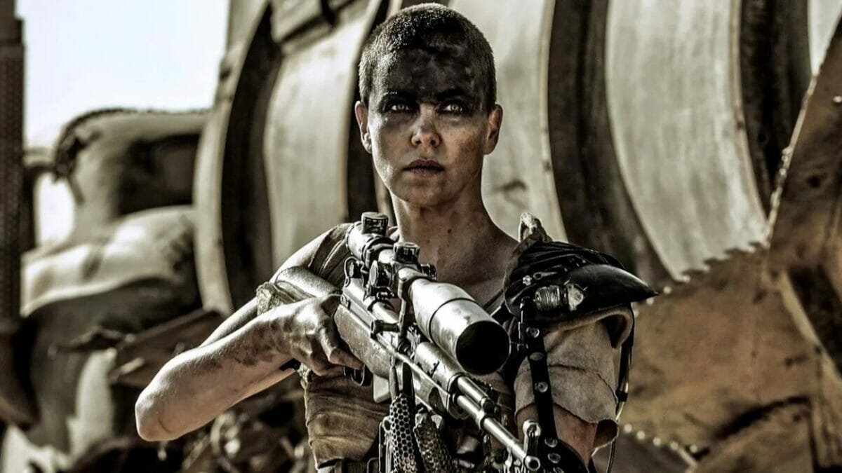 Charlize Theron como Furiosa em Mad Max: Estrada da Fúria