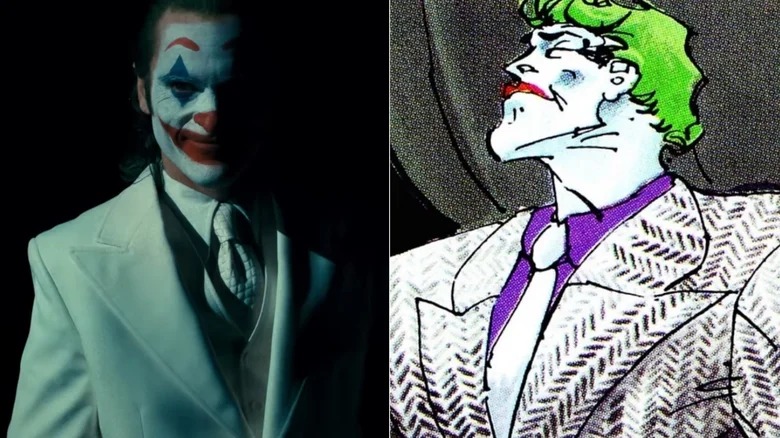 Terno branco de Arthur em Coringa: Delírio a Dois faz referência ao usado pelo vilão em Batman: O Cavaleiro das Trevas