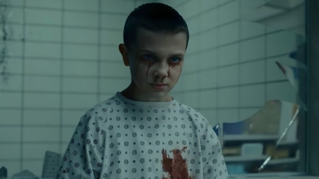 Millie Bobby Brown como Eleven em Stranger Things
