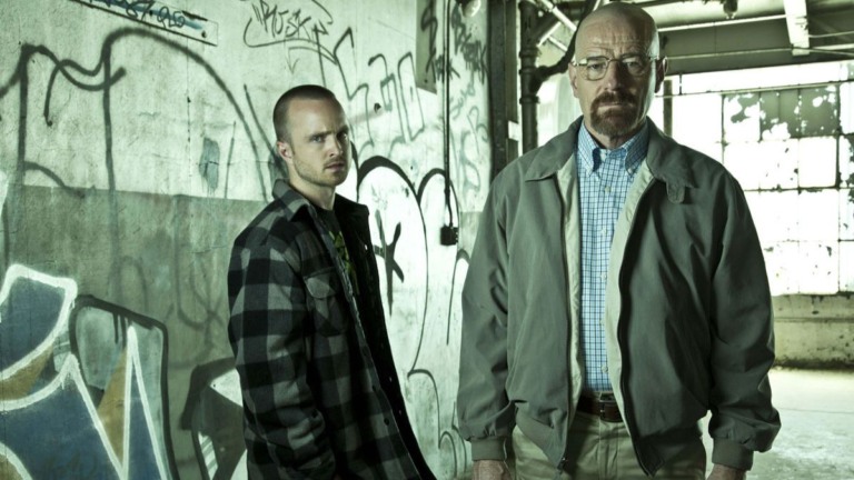 Aaron Paul e Bryan Cranston em Breaking Bad