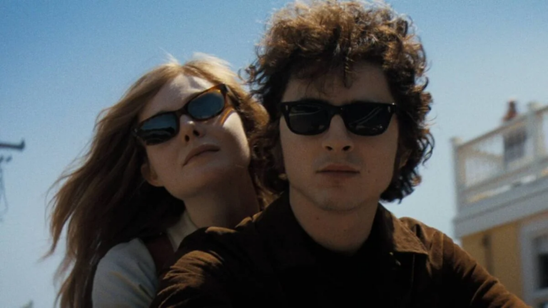 Timothée Chalamet como Bob Dylan